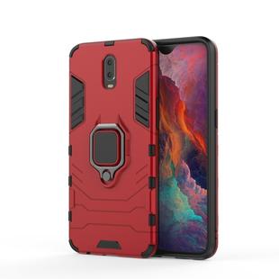 PC + TPU Shockproof Protective Case for OPPO R17, with Magnetic Ring Holder (Red)