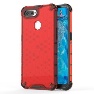 Shockproof Honeycomb PC + TPU Case for OPPO  F9(Red)