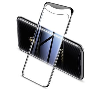 GKK Electroplating Transparent Case for OPPO Find X(Black)