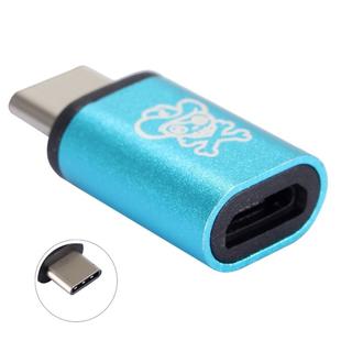 ENKAY Hat-Prince HC-1 Aluminium Alloy Micro USB Female to USB-C / Type-C USB 3.1 Male Data Transmission Charging Adapter, For Galaxy S8 & S8 + / LG G6 / Huawei P10 & P10 Plus / Xiaomi Mi6 & Max 2 and other Smartphones(Blue)