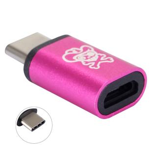 ENKAY Hat-Prince HC-1 Aluminium Alloy Micro USB Female to USB-C / Type-C USB 3.1 Male Data Transmission Charging Adapter, For Galaxy S8 & S8 + / LG G6 / Huawei P10 & P10 Plus / Xiaomi Mi6 & Max 2 and other Smartphones(Magenta)