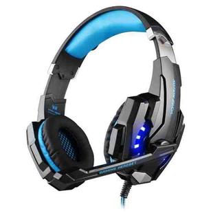 KOTION EACH G9000 3.5mm Game Gaming Headphone Headset Earphone Headband with Microphone LED Light for Laptop / Tablet / Mobile Phones,Cable Length: About 2.2m(Black Blue)