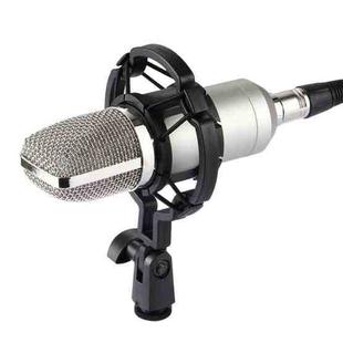 FIFINE F-700 Professional Condenser Sound Recording Microphone with Shock Mount for Studio Radio Broadcasting & Live Boardcast, 3.5mm Earphone Port, Cable Length: 2.5m(Silver)