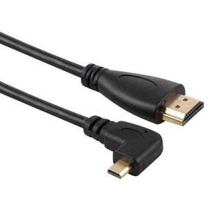 50cm 4K HDMI Male to Micro HDMI Right Angled Male Gold-plated Connector Adapter Cable