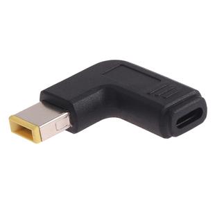 USB-C / Type-C Female to Lenovo Big Square Male Plug Elbow Adapter Connector for Lenovo Laptops