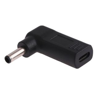 USB-C / Type-C Female to 4.5 x 3.0mm Male Plug Elbow Adapter Connector (Black)