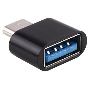 Plastic USB-C / Type-C Male to USB 2.0 Female OTG Data Transmission Charging Adapter(Black)