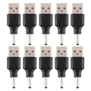 10 PCS 3.0 x 1.1mm Male to USB 2.0 Male DC Power Plug Connector