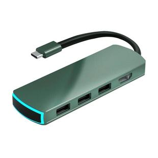 Basix Mate6 6 In 1 Multi-function Type-C / USB-C HUB Expansion Dock(Green)