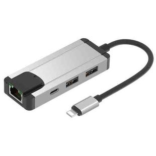 Onten 75002 8PIN to RJ45 Hub USB 2.0 Adapter(Silver)