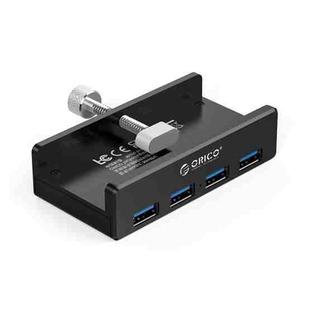 ORICO MH4PU Aluminum Alloy 4 Ports USB 3.0 Clip-type HUB with 1m USB Cable, Clip Width Range: 10-32mm(Black)