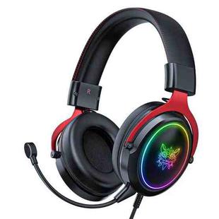 ONIKUMA X10 RGB Wired Gaming Headphone with Microphone, Cable Length: about 2.1m(Black Red)