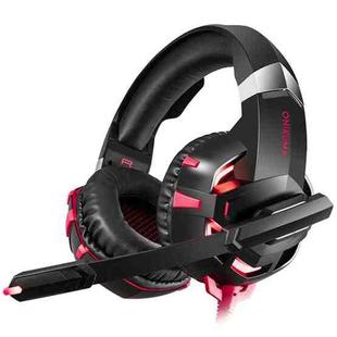 ONIKUMA K2 Pro Wired Luminous Computer Gaming Headset (Black Red)