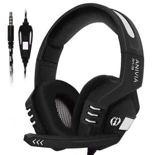 SADES AH-38 3.5mm Plug Wire-controlled E-sports Gaming Headset with Retractable Microphone, Cable Length: 2m(Black Silver)