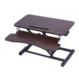 Foldable Standing and Liftable Computer Desk Workbench(Walnut)