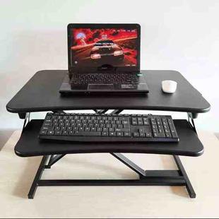 Standing Folding and Lifting Computer Desk Office Workbench (Black)