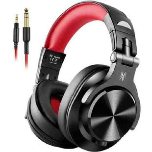 OneOdio A71 Head-mounted Noise Reduction Wired Headphone with Microphone(Red Black)