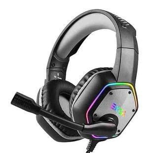 EKSA E1000 7.1-channel USB RGB Luminous Gaming Wire-controlled Headset with Microphone(Black Grey)