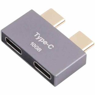 Double USB-C / Type-C Male to Double USB-C / Type-C Female Adapter