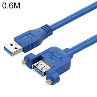 USB 3.0 Male to Female Extension Cable with Screw Nut, Cable Length: 60cm