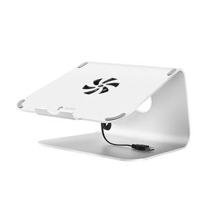 SOPI ZJ-001 Classic Style Aluminum Cooling Stand with Cool Fan for Laptop, Suitable for Mac Air, Mac Pro,  iPad, and Other Laptops (Silver)