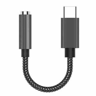 TA14 USB-C / Type-C Male to 3.5mm Audio Female Straight Earphone Adapter (Black)