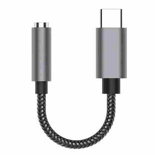 TA14 USB-C / Type-C Male to 3.5mm Audio Female Straight Earphone Adapter (Grey)