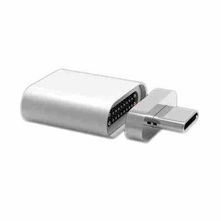 Straight USB-C / Type-C 3.1 Male to USB-C / Type-C 3.1 Female 20 Pin Magnetic Adapter (Silver)