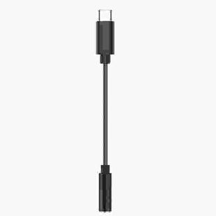TA11-R1 USB-C / Type-C Male to 3.5mm Audio Female TPE Braid Earphone Adapter (Black)