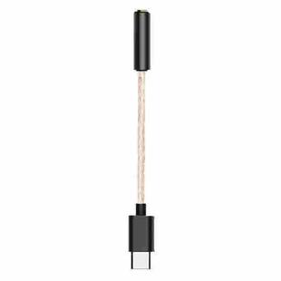 TA12-R USB-C / Type-C Male to 3.5mm Audio Female Single Crystal Copper Braid Earphone Adapter (Bronze)