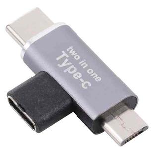 USB-C / Type-C Female to USB-C / Type-C Male + Micro USB Male Converter