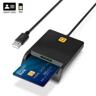 Rcoketek CR301 Smart CAC Card Reader USB 2.0 Bank Card SIM Card Tax Reader (Black)