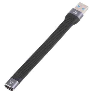 10Gbps USB Male to Type-C Female Soft Flat Sync Data Fast Charging Cable