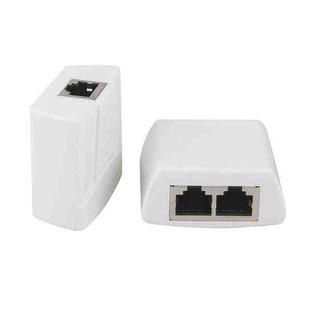 RJ45 to 2 x RJ45 Ethernet Network Coupler Thunder Lightning Protection (White)