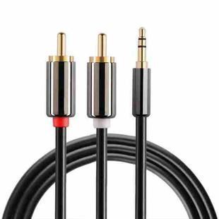 1m Gold Plated 3.5mm Jack to 2 x RCA Male Stereo Audio Cable