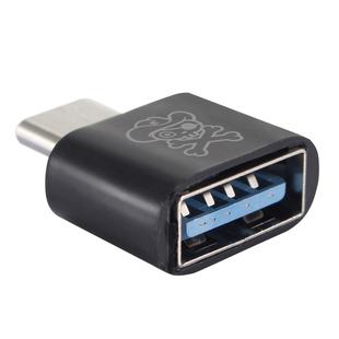 ENKAY Hat-Prince HC-8 Mini ABS USB 2.0 Female to USB-C / Type-C 3.1 Male Port Connector OTG Adapter(Black)