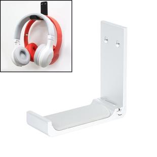 Paste Screw Type Metal Foldable Headset Stand Display Hanger(Silver)