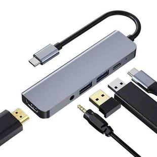 2008N 5 In 1 USB 3.0 x2 + HDMI + PD + 3.5mm Port Multi-function Intelligent Type-C / USB-C HUB Docking Station