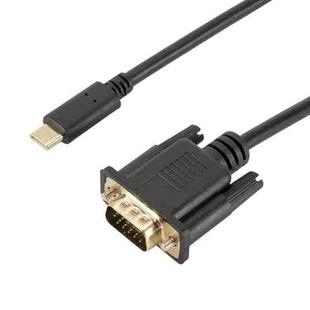 TC026 1.8m 1080P USB-C / Type-C Male to VGA Male Adapter Cable