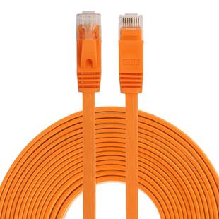 8m CAT6 Ultra-thin Flat Ethernet Network LAN Cable, Patch Lead RJ45 (Orange)