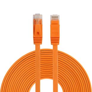 10m CAT6 Ultra-thin Flat Ethernet Network LAN Cable, Patch Lead RJ45 (Orange)