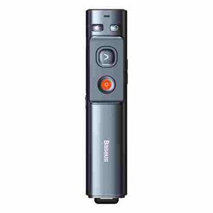 Baseus WKCD010013 Orange Dot RF2.4GHz PPT Green Laser Wireless Multimedia Presenter Page Turning Pen, Charging Version, Control Distance: 200m (Grey)