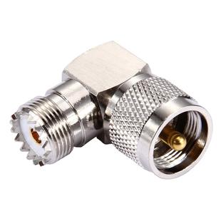 UHF Female to UHF Male Connector, 90 Degree Elbow