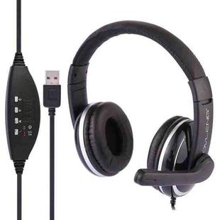 OVLENG Q6 Stereo Headset with Mic & Volume Control Key for Computer, Cable Length: 2m(Black)