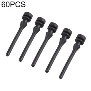 60 PCS 40mm Anti Vibration Soft Damping Nail Rubber Silicone Computer Fan Screw (Black)