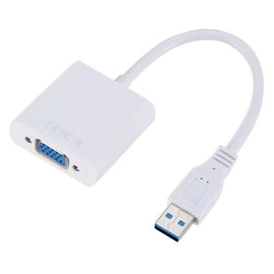 External Graphics Card Converter Cable USB3.0 to VGA, Resolution: 720P(White)
