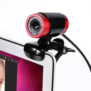 HXSJ A860 30fps 480P HD Webcam for Desktop / Laptop, with 10m Sound Absorbing Microphone, Length: 1.4m(Red + Black)
