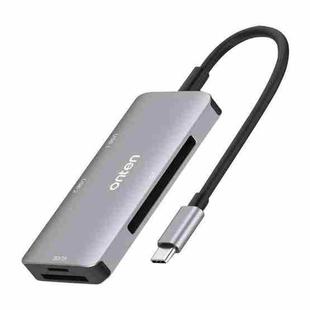 Onten 91882 5 In 1 USB3.0 x3 + SD + TF + CF Type-C / USB-C OTG Multi-function Card Reader