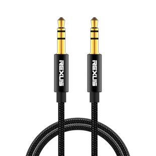 REXLIS 3629 3.5mm Male to Male Car Stereo Gold-plated Jack AUX Audio Cable for 3.5mm AUX Standard Digital Devices, Length: 1.8m