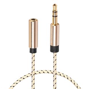 REXLIS 3596 3.5mm Male to Female Stereo Gold-plated Plug AUX / Earphone Cotton Braided Extension Cable for 3.5mm AUX Standard Digital Devices, Length: 0.5m